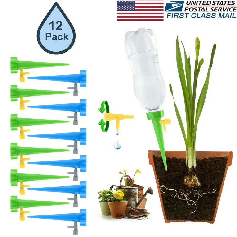 New Arrival 12Pcs Home Garden Plant Automatic Self Watering Spikes Stakes Valve Waterer Device Simple
New Arrival 12Pcs Home Garden Plant Automatic Self Watering Spikes Stakes Valve Waterer Device Simple