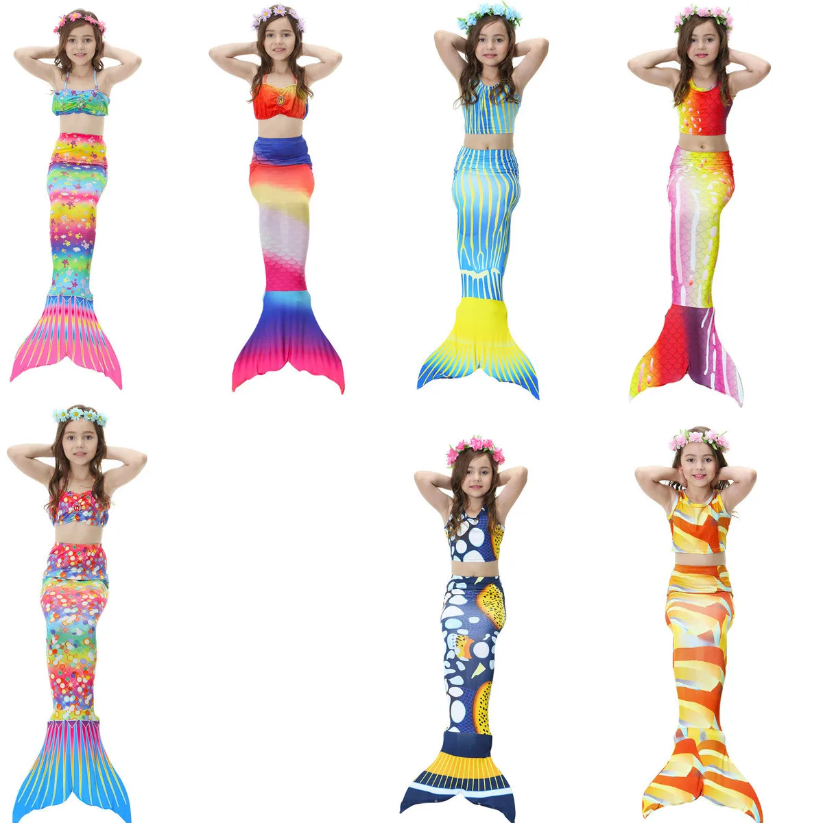 2018 New Girls Mermaid Tail For Swimming Costume Mermaid 3 piece Bikinis bathing suit Children Swimming Dress swimsuit swimmable
2018 New Girls Mermaid Tail For Swimming Costume Mermaid 3 piece Bikinis bathing suit Children Swimming Dress swimsuit swimmable