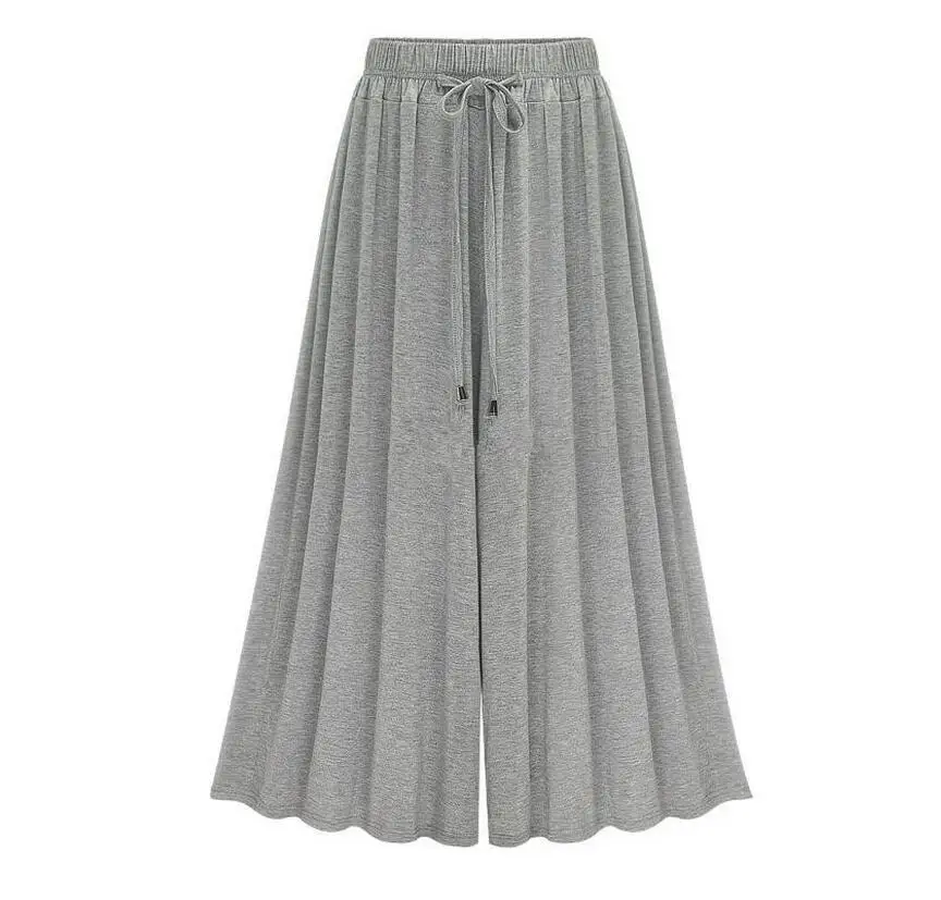 Фото Suit-dress Spring And Autumn New Pattern Degree Of Tightness Waist Chalaza 9 Part All-match Wide Leg Pants Leisure Time Knicker | Женская