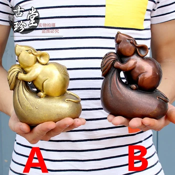 Copper rice bag mouse Full of return Copper metal crafts home desktop decor decoration ornaments(A836)
Copper rice bag mouse Full of return Copper metal crafts home desktop decor decoration ornaments(A836)
