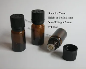 360 x 10ml Amber Glass Essential Oil Bottle With Tamper Evident Child Proof Cap, 1/3oz Cosmetic Packaging
360 x 10ml Amber Glass Essential Oil Bottle With Tamper Evident Child Proof Cap, 1/3oz Cosmetic Packaging