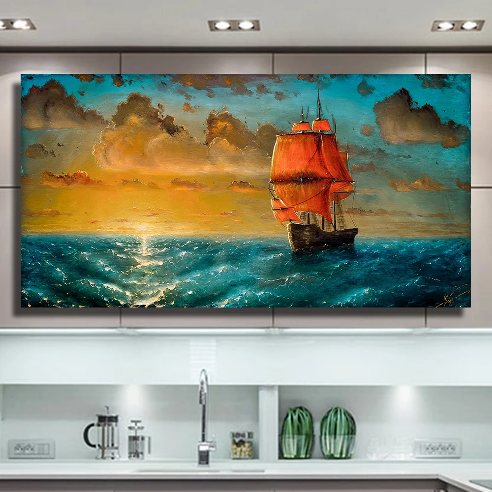 Landscape Ship Landscape Oil Painting Canvas Painting Wall Pictures for Living Room Bedroom Posters
Landscape Ship Landscape Oil Painting Canvas Painting Wall Pictures for Living Room Bedroom Posters