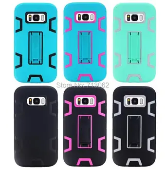 For Samsung S8 Case Silicone 3 in 1 Hybrid Dual Layers Robot Case with Kickstand For Galaxy S8 Armor Phone Cases 100Pcs/lot DHL
For Samsung S8 Case Silicone 3 in 1 Hybrid Dual Layers Robot Case with Kickstand For Galaxy S8 Armor Phone Cases 100Pcs/lot DHL