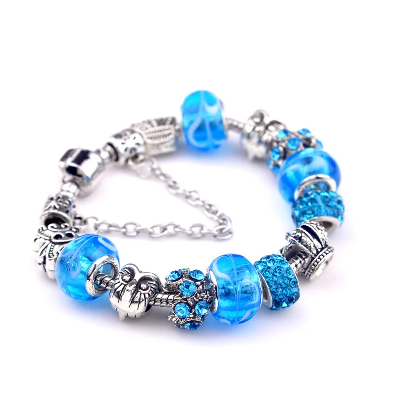2017 Blue Crystal Charm pandora Bracelets & Bangles For Women Silver Color bracelet femme Wedding DIY Jewelry B010
2017 Blue Crystal Charm pandora Bracelets & Bangles For Women Silver Color bracelet femme Wedding DIY Jewelry B010