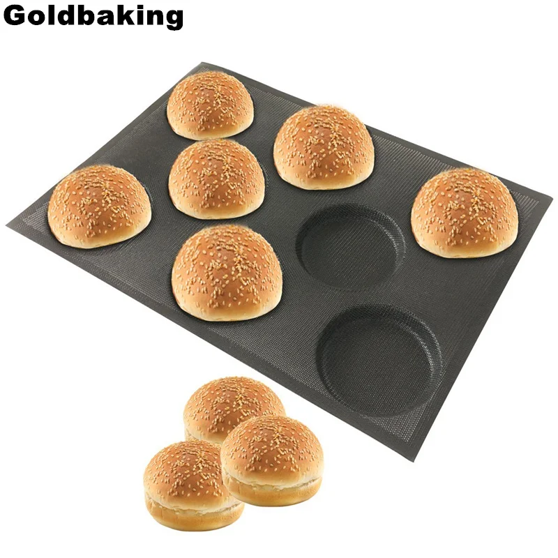 Goldbaking Silicone Hamburger Bread Forms Perforated Bakery Molds Non Stick Baking Sheets Fit Half Pan Size
Goldbaking Silicone Hamburger Bread Forms Perforated Bakery Molds Non Stick Baking Sheets Fit Half Pan Size