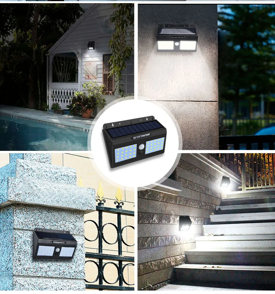 LED Solar Power Garden Light Outdoor PIR Motion Sensor Solar Wall Light (11)