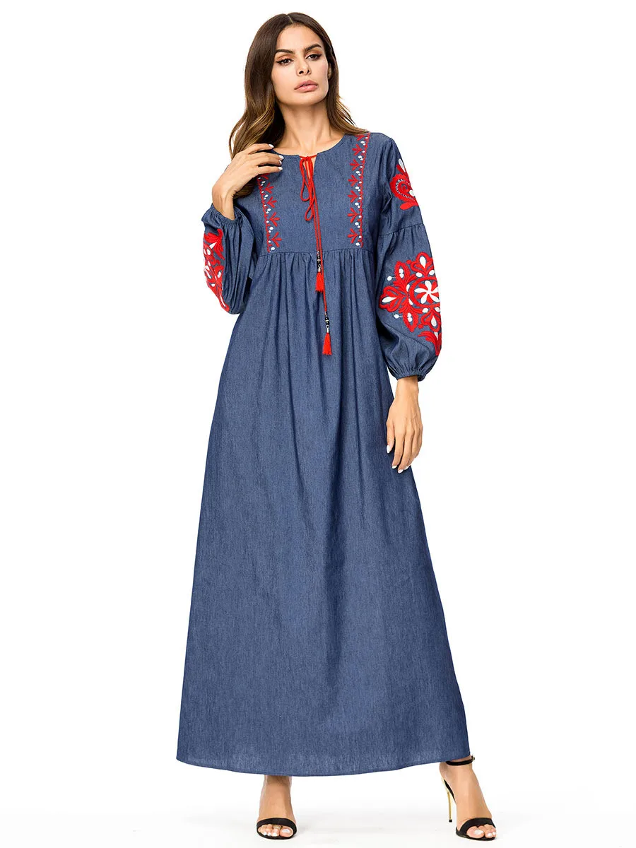 Muslim Plus Size New Vintage Embroidery Maxi Dress Abaya Kimono Loose Ramadan Arabic Turkish Islamic Women's Wear Long Robes
Muslim Plus Size New Vintage Embroidery Maxi Dress Abaya Kimono Loose Ramadan Arabic Turkish Islamic Women's Wear Long Robes
