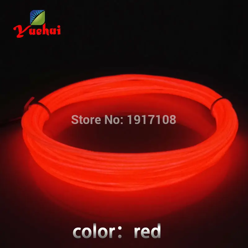 1.3mm 1Meter 4pcs EL wire electroluminescent wire light flexible LED neon cold light For clothes toys/craft Glow Party Supplies 22