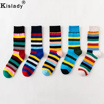 FashioAutumn Winter Men's Fashion Colorful Stripe Socks High Quality Cotton Happy Socks Mid Tube Fun Socks Rainbow Socks For Men
FashioAutumn Winter Men's Fashion Colorful Stripe Socks High Quality Cotton Happy Socks Mid Tube Fun Socks Rainbow Socks For Men