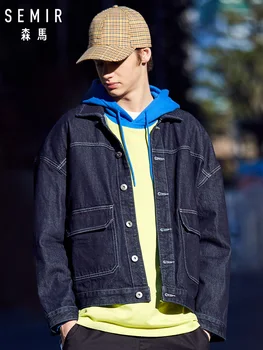 SEMIR Denim Jacket 100% Cotton for Men Washed Denim Jacket Dropped Shoulder Men Jacket with Front Pocket Spring Autumn
SEMIR Denim Jacket 100% Cotton for Men Washed Denim Jacket Dropped Shoulder Men Jacket with Front Pocket Spring Autumn