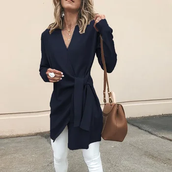 2019 Autumn Winter New Women Woolen Coats Sexy V Neck Lace Up Solid Casual Slim Outwears Warm Simple Elegant Jackets Female S-XL
2019 Autumn Winter New Women Woolen Coats Sexy V Neck Lace Up Solid Casual Slim Outwears Warm Simple Elegant Jackets Female S-XL