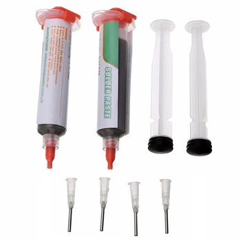 2Pcs New Solder Paste Syringe Lead-free Low Temperature Solder Paste Flux Grease Repair Soldering Welding Tools
2Pcs New Solder Paste Syringe Lead-free Low Temperature Solder Paste Flux Grease Repair Soldering Welding Tools