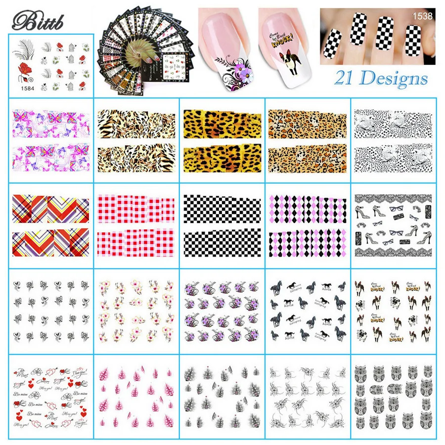 Bittb 2Pc Nail Sticker Leopard Feather Checkered Horse Dog Picture DIY Beauty Nail Decals Manicure Tool Nail Adhesive Foils
Bittb 2Pc Nail Sticker Leopard Feather Checkered Horse Dog Picture DIY Beauty Nail Decals Manicure Tool Nail Adhesive Foils