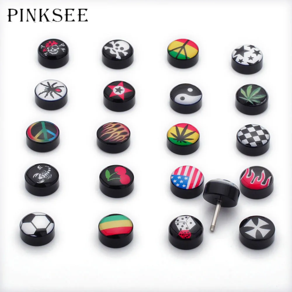 20pcs Ear Expander Plugs&Tunnel Acrylic Stainless Steel Stud Earrings Ear Plugs Tunnels 8mm Body Piercing Jewelry Black Fake
20pcs Ear Expander Plugs&Tunnel Acrylic Stainless Steel Stud Earrings Ear Plugs Tunnels 8mm Body Piercing Jewelry Black Fake
