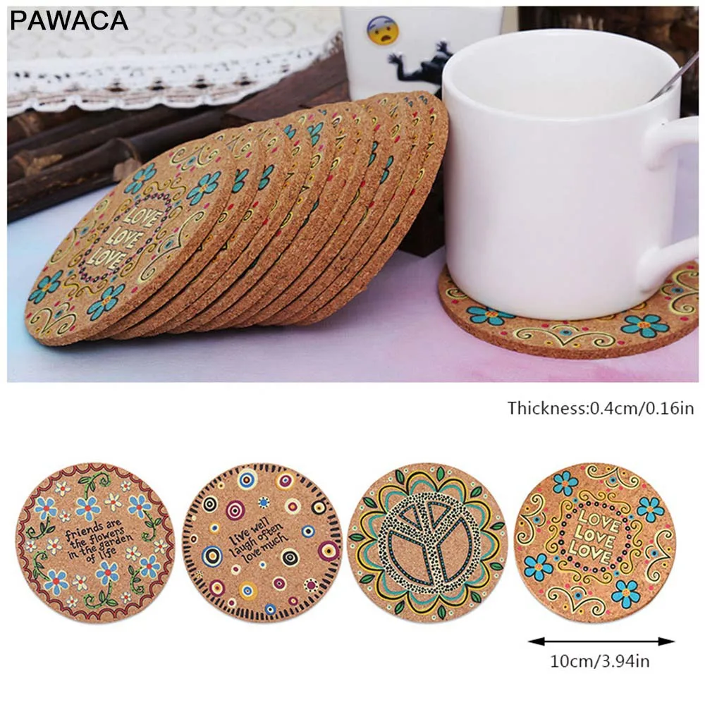 4Pcs Flower Natural Cork Round Cup Mat Drink Coasters Heat Insulation Patterned Pot Holder Mats for Coffee Table Tabletop
4Pcs Flower Natural Cork Round Cup Mat Drink Coasters Heat Insulation Patterned Pot Holder Mats for Coffee Table Tabletop