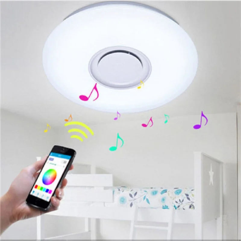 Modern RGB Smart App 24W Ceiling Light LED Music Flush Mount Colorful Lamp Fixture with Bluetooth lamparas de techo plafondlamp
Modern RGB Smart App 24W Ceiling Light LED Music Flush Mount Colorful Lamp Fixture with Bluetooth lamparas de techo plafondlamp