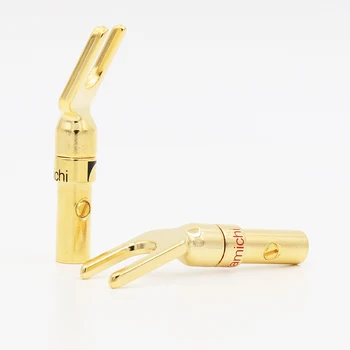 Nakamichi Spade Plug 24K gold Plated Fork Plug Speaker Y Connector Adapter Y Spade Speaker Plugs HIFI Diy Speaker cable Plug
Nakamichi Spade Plug 24K gold Plated Fork Plug Speaker Y Connector Adapter Y Spade Speaker Plugs HIFI Diy Speaker cable Plug