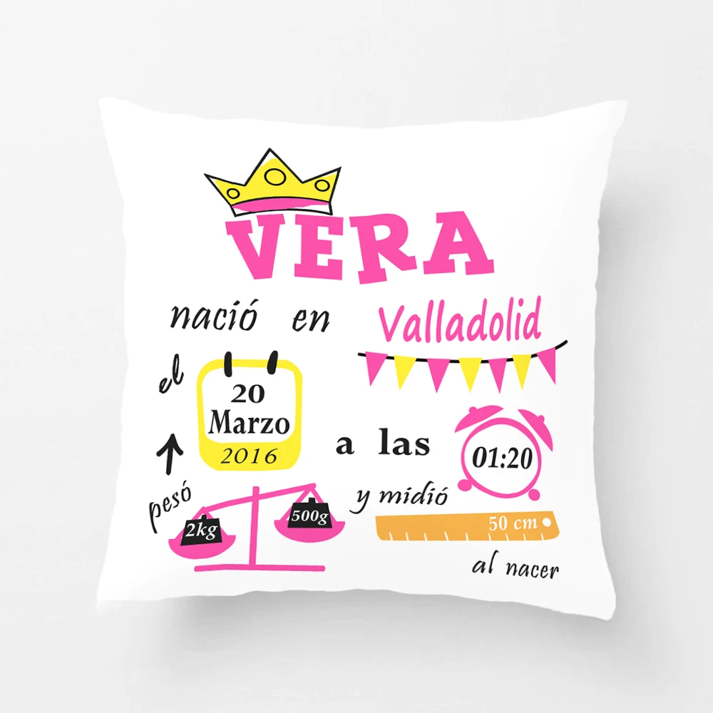 Customized With Birthday Baby Boy Cushion Birth Data Crown Pattern Pillow Decorative Pillow Case Customize Gift
Customized With Birthday Baby Boy Cushion Birth Data Crown Pattern Pillow Decorative Pillow Case Customize Gift