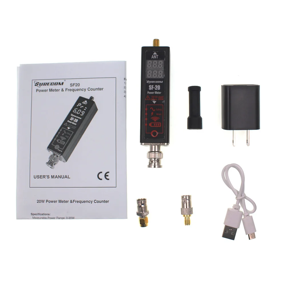 Surecom SF-20 Mini Frequency Counter 20.000MHz~999.99MHz Power Meter Battery indicator for CB-40M CB-27 CB-58 CB Radio
Surecom SF-20 Mini Frequency Counter 20.000MHz~999.99MHz Power Meter Battery indicator for CB-40M CB-27 CB-58 CB Radio
