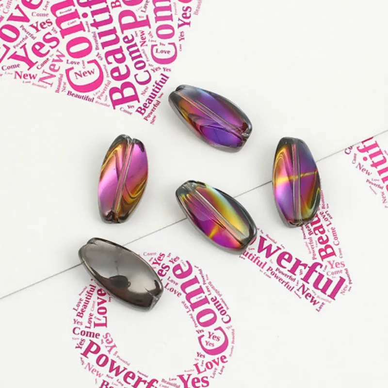 Doreen Box New Glass AB Rainbow Color Aurora Borealis Beads Twist Two Tone Oval Pattern About 17mm( 5/8") x 9mm( 3/8"), 20 PCs
Doreen Box New Glass AB Rainbow Color Aurora Borealis Beads Twist Two Tone Oval Pattern About 17mm( 5/8") x 9mm( 3/8"), 20 PCs