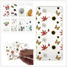 Phone Cases Cover For Samsung Galaxy J5 2016 J510 J510F Ultra-thin Maple Leaf Butterfly Soft TPU Transparent back cover design