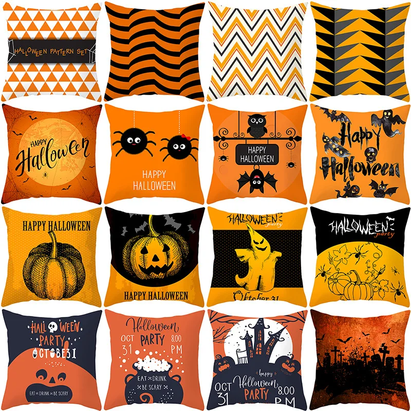 Orange Geometric Pumpkin Printed Animal Cushion Cover 45x45cm Spider Halloween Gloves Decoration Throw Pillows Case for Sofa
Orange Geometric Pumpkin Printed Animal Cushion Cover 45x45cm Spider Halloween Gloves Decoration Throw Pillows Case for Sofa
