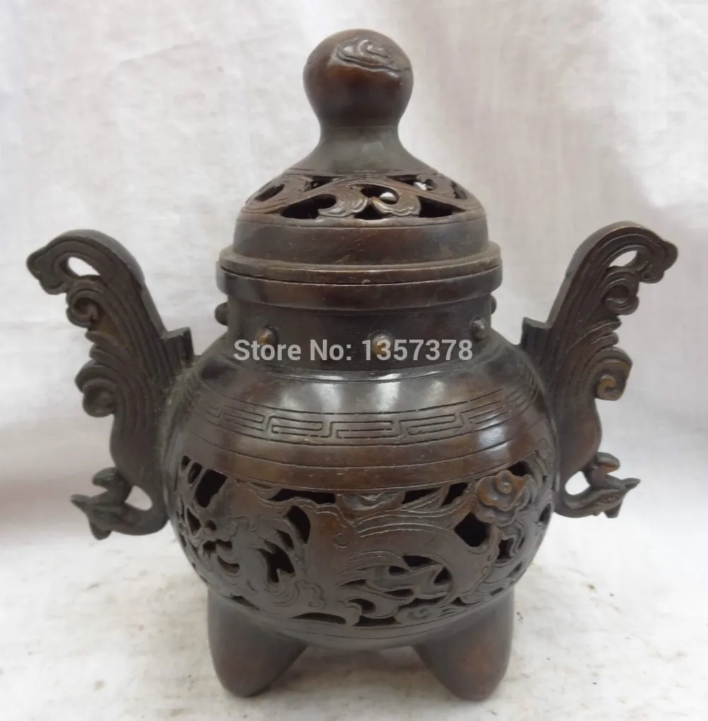 shitou 00487 8" Chin Bronze Fly Dragon Phenix Statue Tibet Buddhism Incense Burner Censer discount 30% (C0324)
shitou 00487 8" Chin Bronze Fly Dragon Phenix Statue Tibet Buddhism Incense Burner Censer discount 30% (C0324)