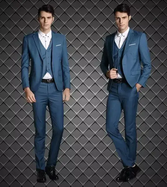 Fashion Slim Fit Groom Tuxedos Dark Blue Custom Made Groomsmen Best Man Men Wedding Suits Prom Tuxedos ( Jacket+Pants+Vest+
Fashion Slim Fit Groom Tuxedos Dark Blue Custom Made Groomsmen Best Man Men Wedding Suits Prom Tuxedos ( Jacket+Pants+Vest+