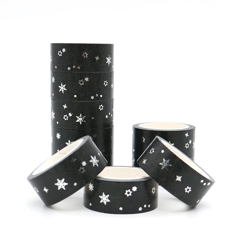 5m*15mm Christmas Star Snowflake Foil Washi Tape Japanese Stationery Masking Tape Adhesive Decorative School Tool Halloween
5m*15mm Christmas Star Snowflake Foil Washi Tape Japanese Stationery Masking Tape Adhesive Decorative School Tool Halloween