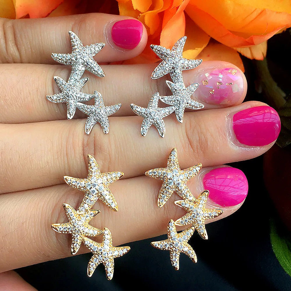 GODK Luxury Starfish Full Mirco Cubic Zirconia Engagement Wedding Women Dress Earring Fashion Jewelry
GODK Luxury Starfish Full Mirco Cubic Zirconia Engagement Wedding Women Dress Earring Fashion Jewelry