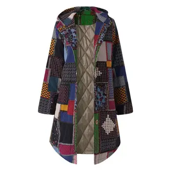 New Women Winter Thick Jacket Color Block Geometric Print Plus Size Hooded Coats
New Women Winter Thick Jacket Color Block Geometric Print Plus Size Hooded Coats