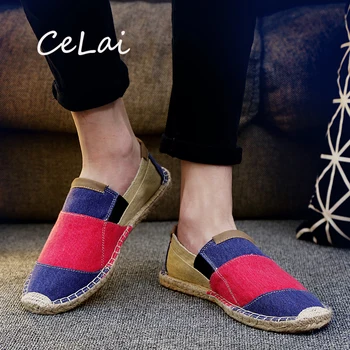 CeLai Men Straw Casual Shoes 2020 New Trend Men's Stripe Loafers Slip On Canvas Breathable Male Hemp Sole Shoe buty meskie A-063
CeLai Men Straw Casual Shoes 2020 New Trend Men's Stripe Loafers Slip On Canvas Breathable Male Hemp Sole Shoe buty meskie A-063