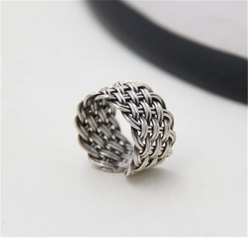 JINSE Thai Silver 2017 Punk Weave Style Ring For Man Woman Gift 999 Sterling Silver High Quality Fashion Jewelry Wholesale
JINSE Thai Silver 2017 Punk Weave Style Ring For Man Woman Gift 999 Sterling Silver High Quality Fashion Jewelry Wholesale