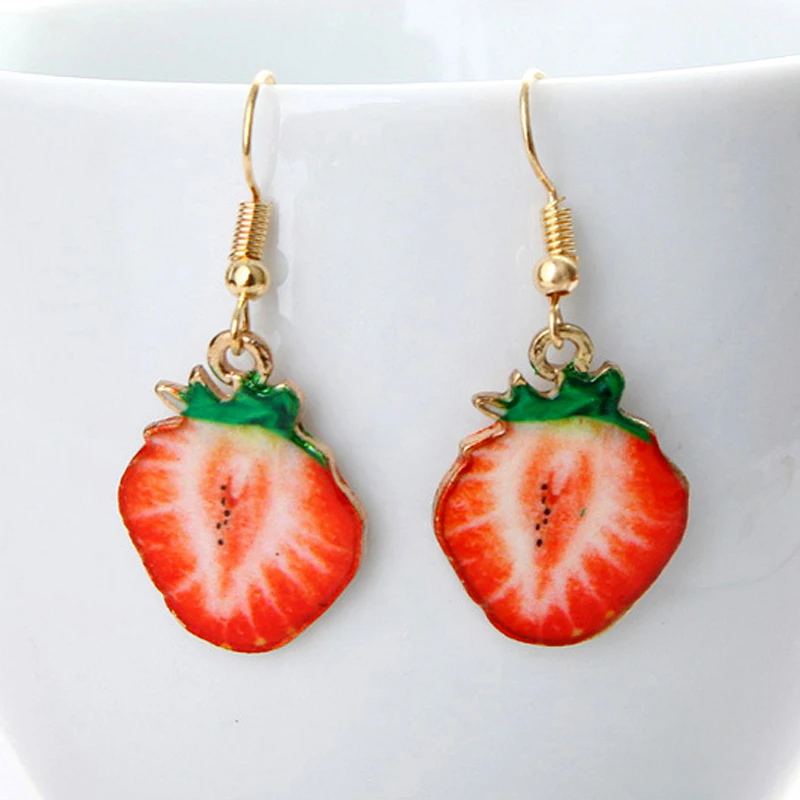 FirstStar Summer Style Drop Earrings Fancy Red Strawberry Earrings For Girls Women Accessories Jewelry
FirstStar Summer Style Drop Earrings Fancy Red Strawberry Earrings For Girls Women Accessories Jewelry