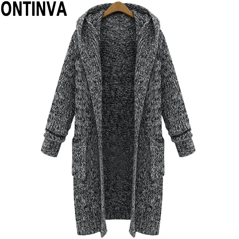 5XL XL Black Long Cardigans Sweater with Cap Fashion Women Plus Size Outwear Full Sleeve with Pockets Winter Warm Sweater Coat
5XL XL Black Long Cardigans Sweater with Cap Fashion Women Plus Size Outwear Full Sleeve with Pockets Winter Warm Sweater Coat