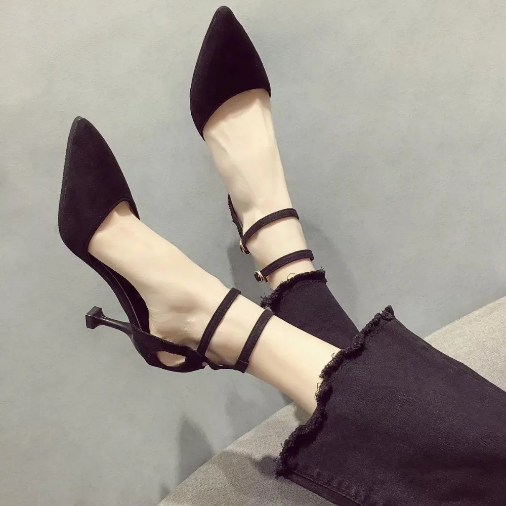 Women's Shoes High-heeled Shoes Spring 2019 New Spiked, Shallow, Fine-heeled Buckle Sandals
Women's Shoes High-heeled Shoes Spring 2019 New Spiked, Shallow, Fine-heeled Buckle Sandals