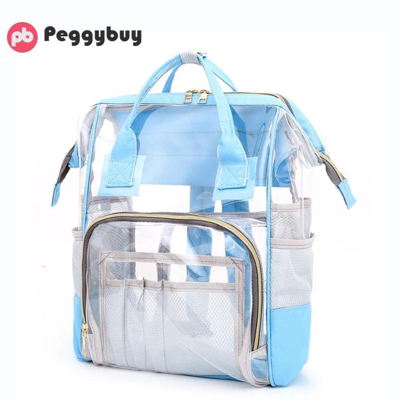 Mummy Diaper Bag Clear Transparent PVC Backpack for Adults and Students See Through Bookbag Knapsack Casual Daypack Backpack
Mummy Diaper Bag Clear Transparent PVC Backpack for Adults and Students See Through Bookbag Knapsack Casual Daypack Backpack