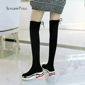 Winter Warm Fur Thigh Boots Women Faux Suede Flat Heel Comfortable Over the Knee Boots Platform Fashion Long Boots Woman 43 2018
Winter Warm Fur Thigh Boots Women Faux Suede Flat Heel Comfortable Over the Knee Boots Platform Fashion Long Boots Woman 43 2018