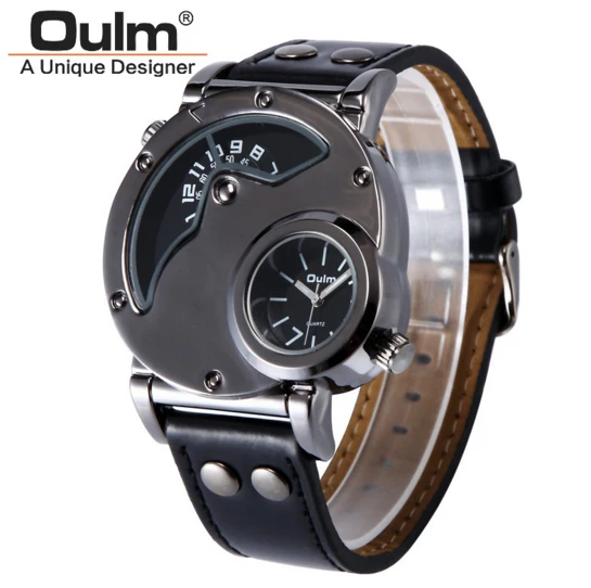 Free Shipping Cool Deign Oulm 9591 Luxury Mens Military Sport quartz Wrist Watch Leather Band Dual Movt Round Shaped Free Shipping Cool Deign Oulm 9591 Luxury Mens Military Sport quartz Wrist Watch Leather Band Dual Movt Round Shaped<br><br>Aliexpress