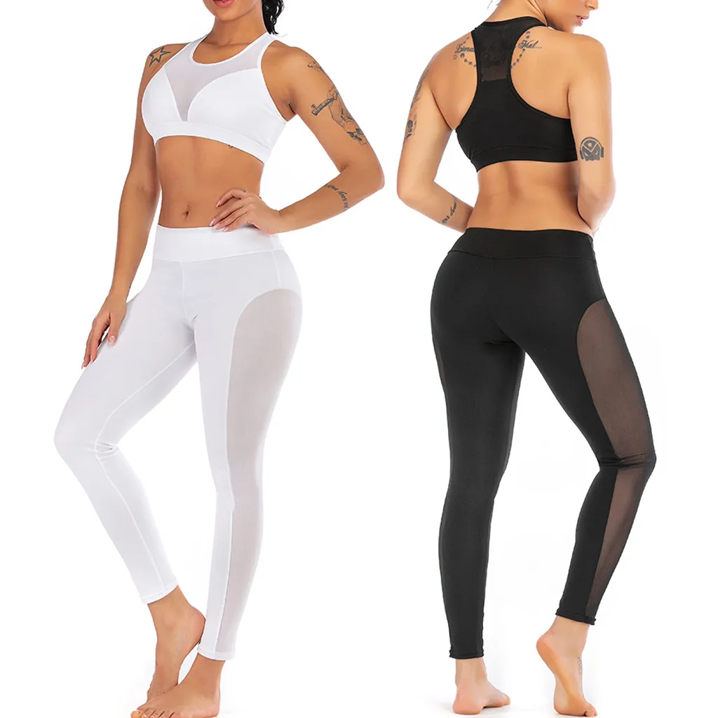 Womens Perspective Solid Yoga Vest Sports Fitness Set Elastic Tops+Pants sports jumpsuit costume for yoga female sportswear gym
Womens Perspective Solid Yoga Vest Sports Fitness Set Elastic Tops+Pants sports jumpsuit costume for yoga female sportswear gym