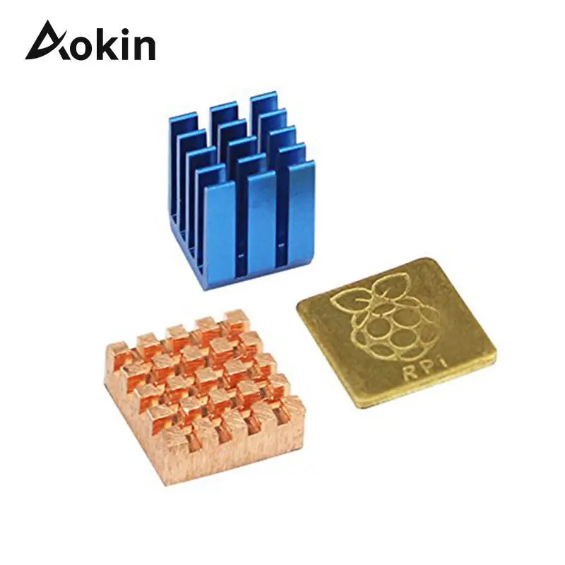 For Raspberry Pi 3 Model B 1 Aluminum Heat Sink + 2 Copper Cooling Sinks Pad Disipador Heatsink for Raspberri Pi 3 B+/3
For Raspberry Pi 3 Model B 1 Aluminum Heat Sink + 2 Copper Cooling Sinks Pad Disipador Heatsink for Raspberri Pi 3 B+/3