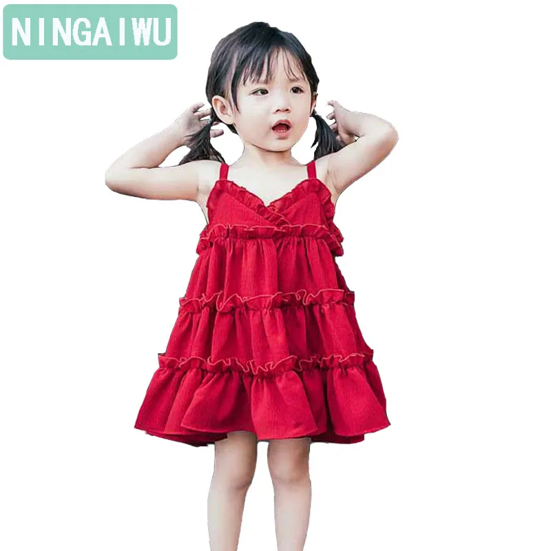 Summer Children's Dress New Chiffon Suspender Baby Girls Dress A-Line Sweet Kids Party Dresses Red Girls Beach Holiday Dress
Summer Children's Dress New Chiffon Suspender Baby Girls Dress A-Line Sweet Kids Party Dresses Red Girls Beach Holiday Dress