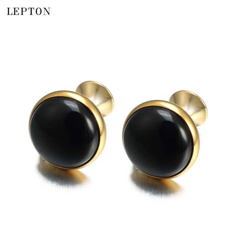 Low-key Luxury Black Onyx Cufflinks for Mens Business Lepton High Quality Gold Color Round Onyx Stone Cuff links Relojes gemelos
Low-key Luxury Black Onyx Cufflinks for Mens Business Lepton High Quality Gold Color Round Onyx Stone Cuff links Relojes gemelos