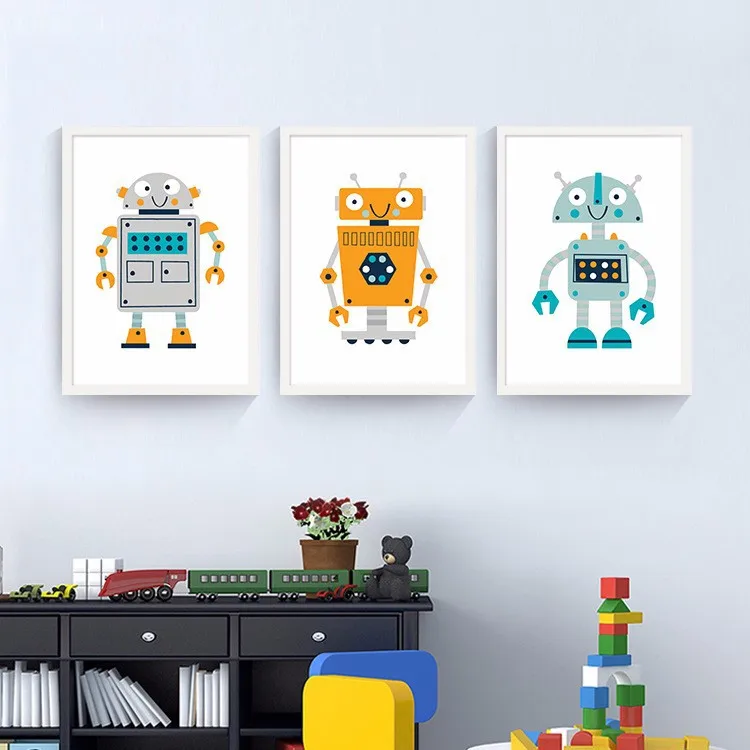 Modern Robotic Cartoon Canvas Painting Art Print Poster Picture Robot Wall Paintings Home Decor Children Bedroom Decoration
Modern Robotic Cartoon Canvas Painting Art Print Poster Picture Robot Wall Paintings Home Decor Children Bedroom Decoration