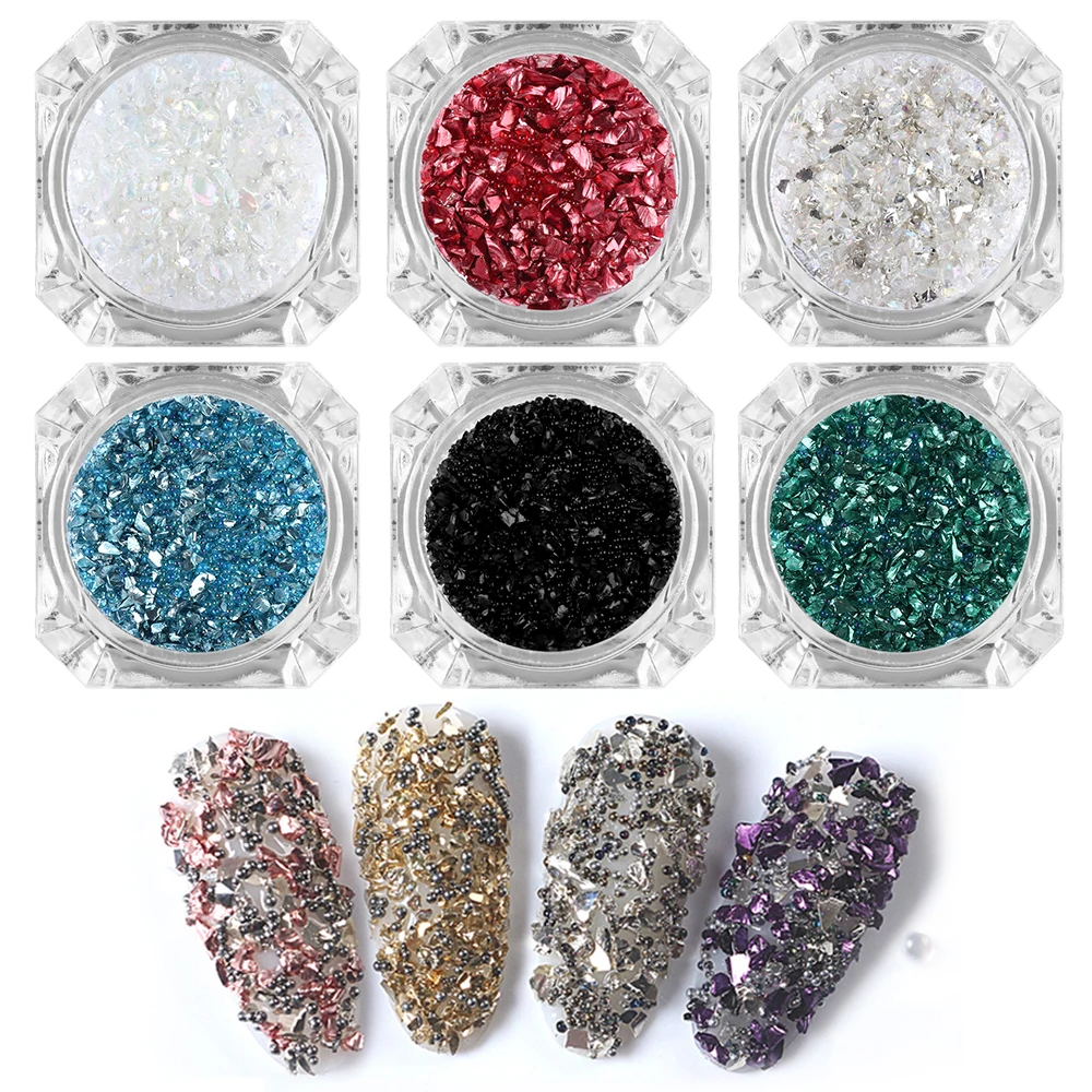 1Box 3D Crystal Broken Glass Nail Art Decorations Glitter Crystal Mini Beads for Nail Designs DIY Stone Manicure Decors
1Box 3D Crystal Broken Glass Nail Art Decorations Glitter Crystal Mini Beads for Nail Designs DIY Stone Manicure Decors