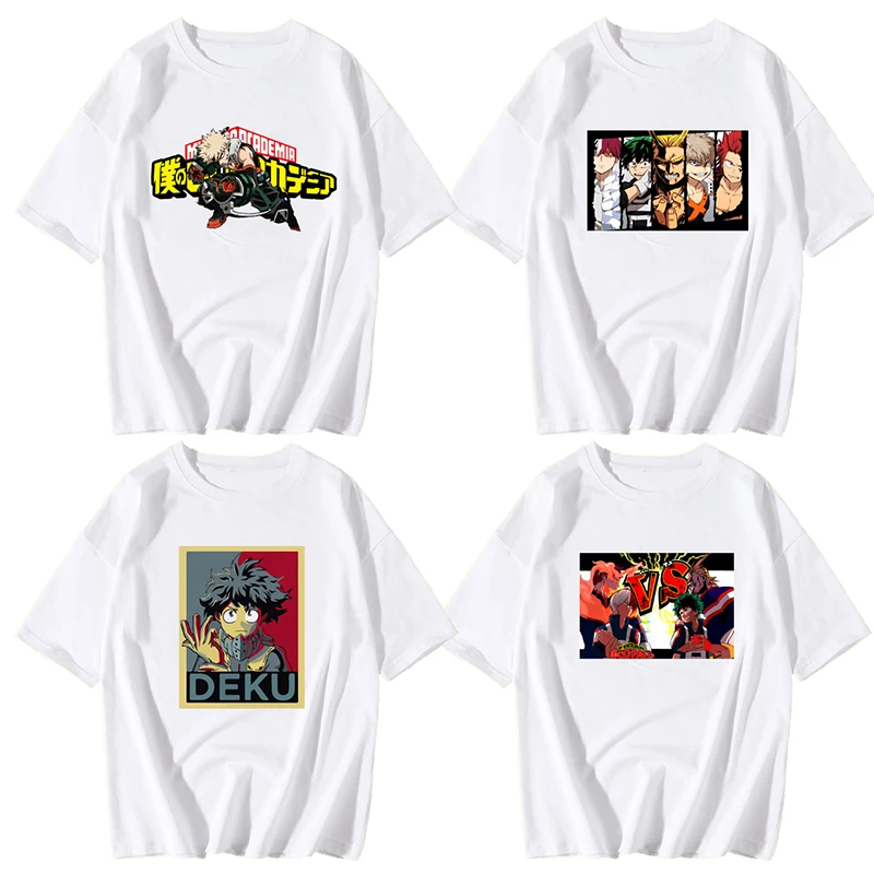 Anime Boku No Hero Academia T-shirt Women Men Harajuku Casual Clothes Summer Short Sleeve Tee Tops Deku Shoto Bakugou Tshirt
Anime Boku No Hero Academia T-shirt Women Men Harajuku Casual Clothes Summer Short Sleeve Tee Tops Deku Shoto Bakugou Tshirt
