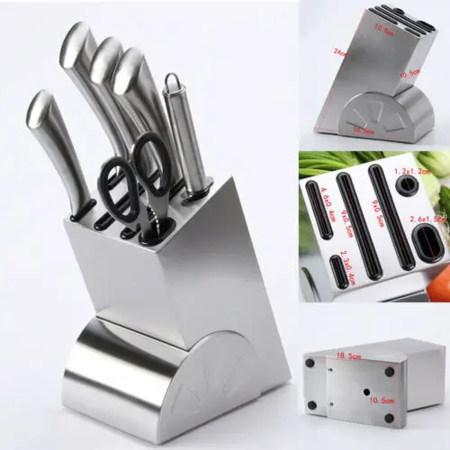 Faroot Knife Block Stainless Steel Set Kitchen Knives Organizer Holder Storage Rack New
Faroot Knife Block Stainless Steel Set Kitchen Knives Organizer Holder Storage Rack New