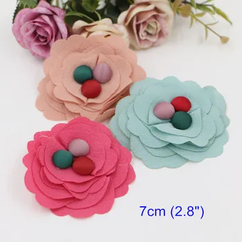 10 New Handmade Fabric Flowers 7cm (2.8") Multi-layer Fabric Flowers With Colorful Fabric Cabochon Center Decorative Flower
10 New Handmade Fabric Flowers 7cm (2.8") Multi-layer Fabric Flowers With Colorful Fabric Cabochon Center Decorative Flower