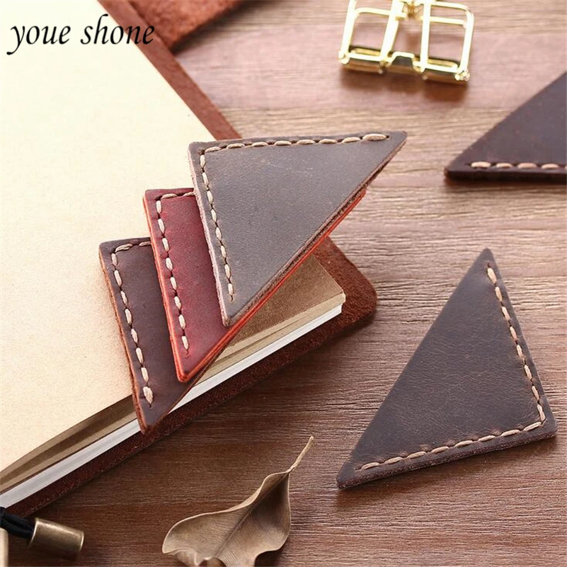 1PCS Bookmark Real Cowhide Handmade Bookmarks Retro Top Layer Leather Creative Triangle Crazy Horse Skin Separate Tab YOUE SHONE
1PCS Bookmark Real Cowhide Handmade Bookmarks Retro Top Layer Leather Creative Triangle Crazy Horse Skin Separate Tab YOUE SHONE
