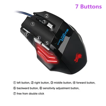 kebidumei 6/7 Buttons Gaming Mouse 5500DPI USB Wired Optical 6/7 Buttons Gaming Mouse Professional Gaming Mouse Office Desk
kebidumei 6/7 Buttons Gaming Mouse 5500DPI USB Wired Optical 6/7 Buttons Gaming Mouse Professional Gaming Mouse Office Desk
